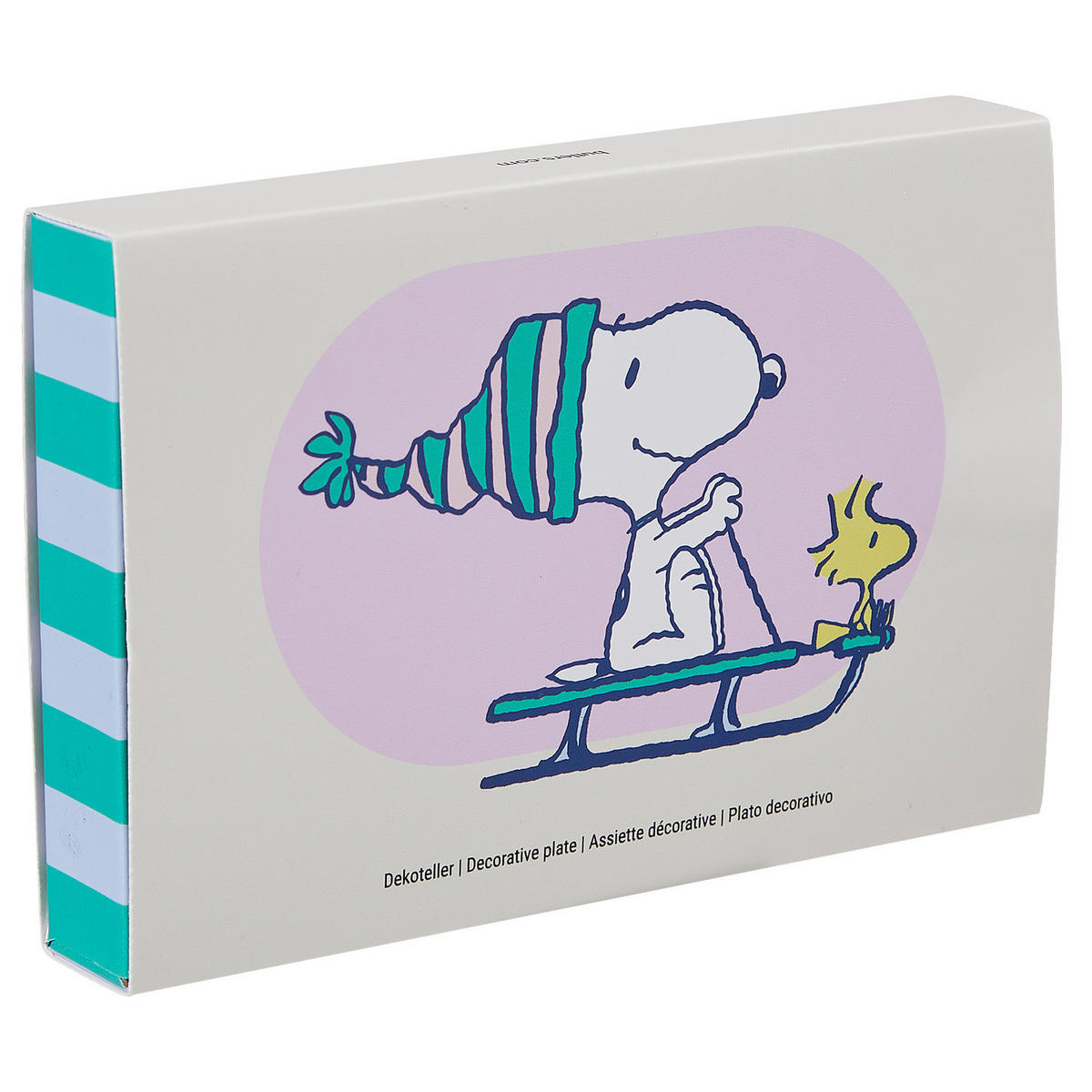 DEKOTELLER Peanuts Snoopy auf Schlitten - Weiß, Keramik (2cm) - Butlers