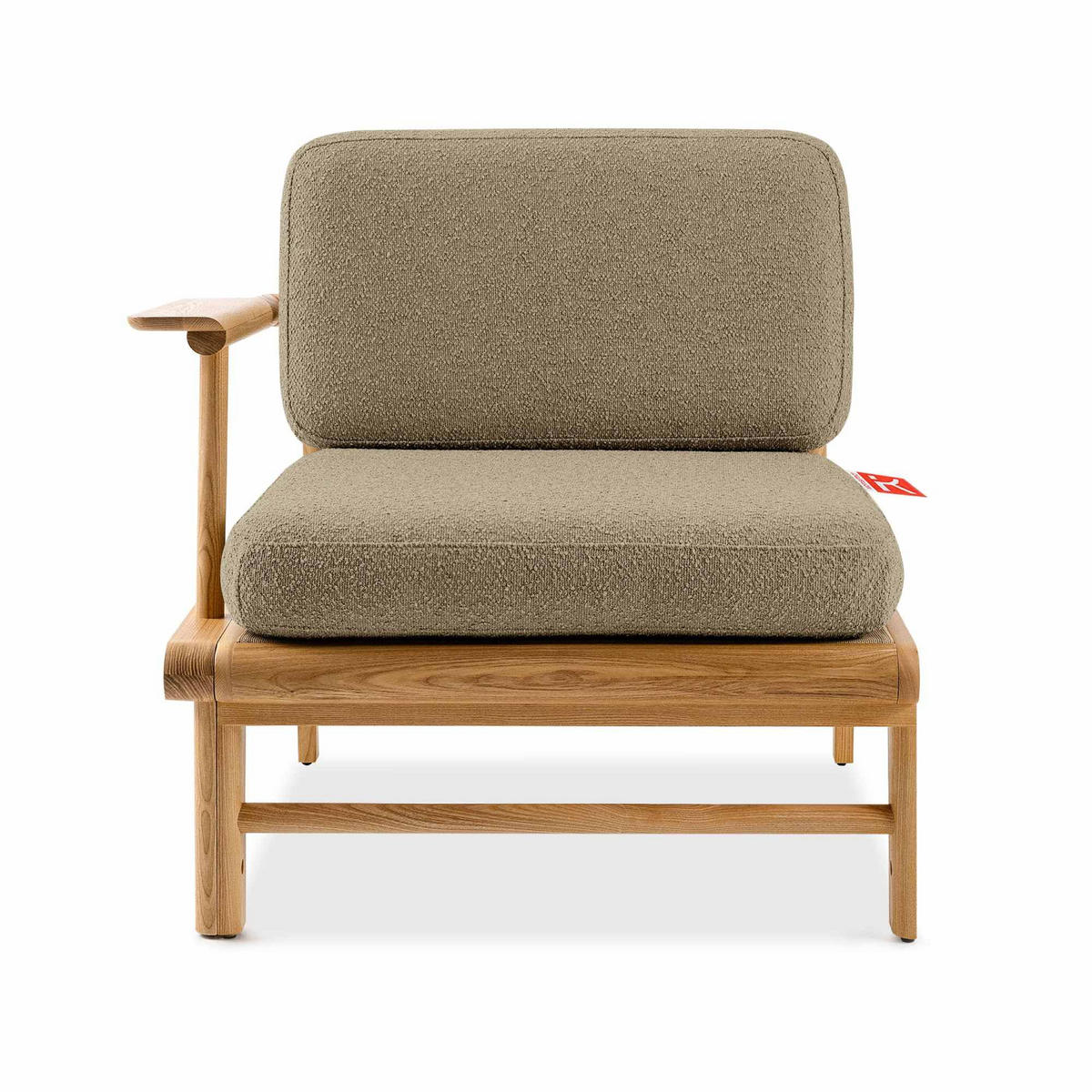 LOUNGESOFA ATREDA rechts - Beige, Holz/Textil (230/74/175cm) - KONSIMO®