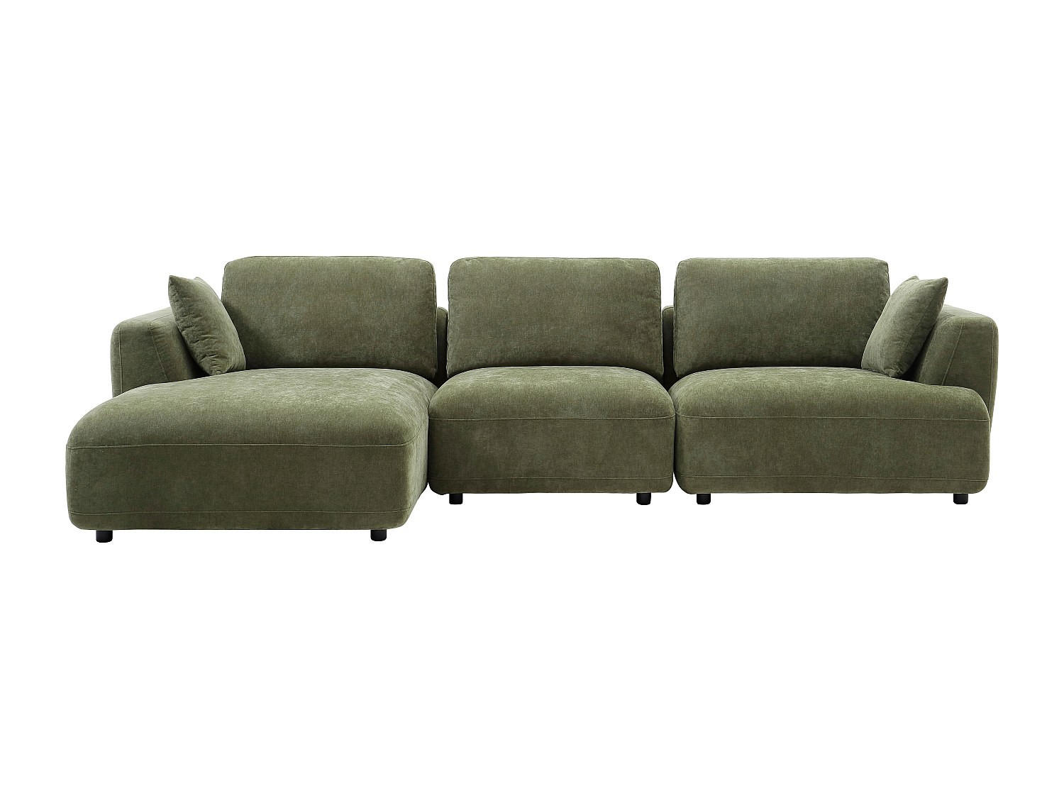 SOFA - 5 Personen - stoff - grün Tindralo - Grün, Textil (303/76/167cm) - Vente-Unique