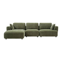 SOFA - 5 Personen - stoff - grün Tindralo - Grün, Textil (303/76/167cm) - Vente-Unique