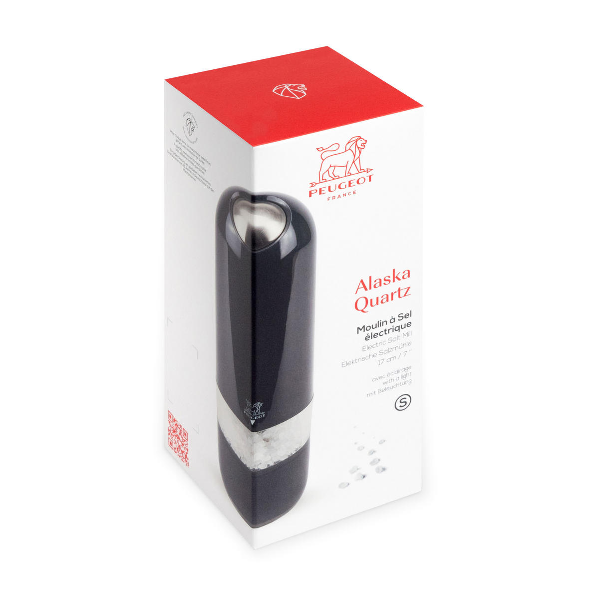 SALZMÜHLE Elektrisch Alaska 17cm Kunststoff Quarzgrau Stahlmahlwerk - Grau, Kunststoff (5.5/17/5.5cm) - PEUGEOT