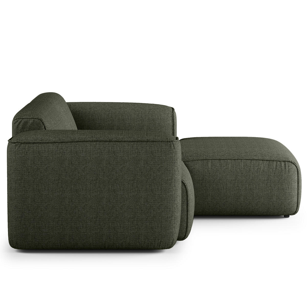 ECKSOFA mit XL-Longchair - Schwarz/Grau, Kunststoff/Textil (260/171cm) - home24
