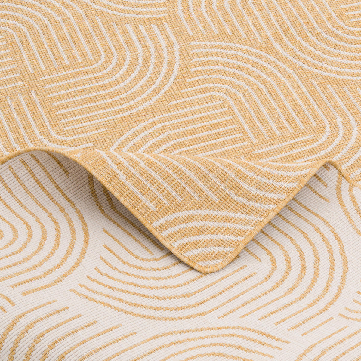 IN- UND OUTDOOR TEPPICH LÄUFER BEIDSEITIG NEWPORT - Gelb, Textil (100/200cm) - Snapstyle