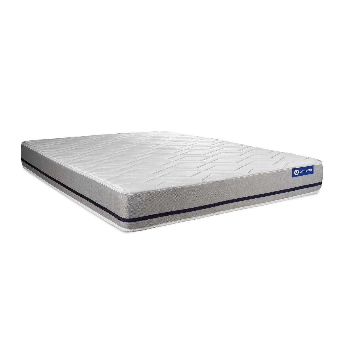 BETT Actimemo soft Memory-Schaum 130 x 190 cm h2 - Kit Bettgestell Weiß - Beige/Weiß, Karton/Holz (130/190cm) - ACTISOM