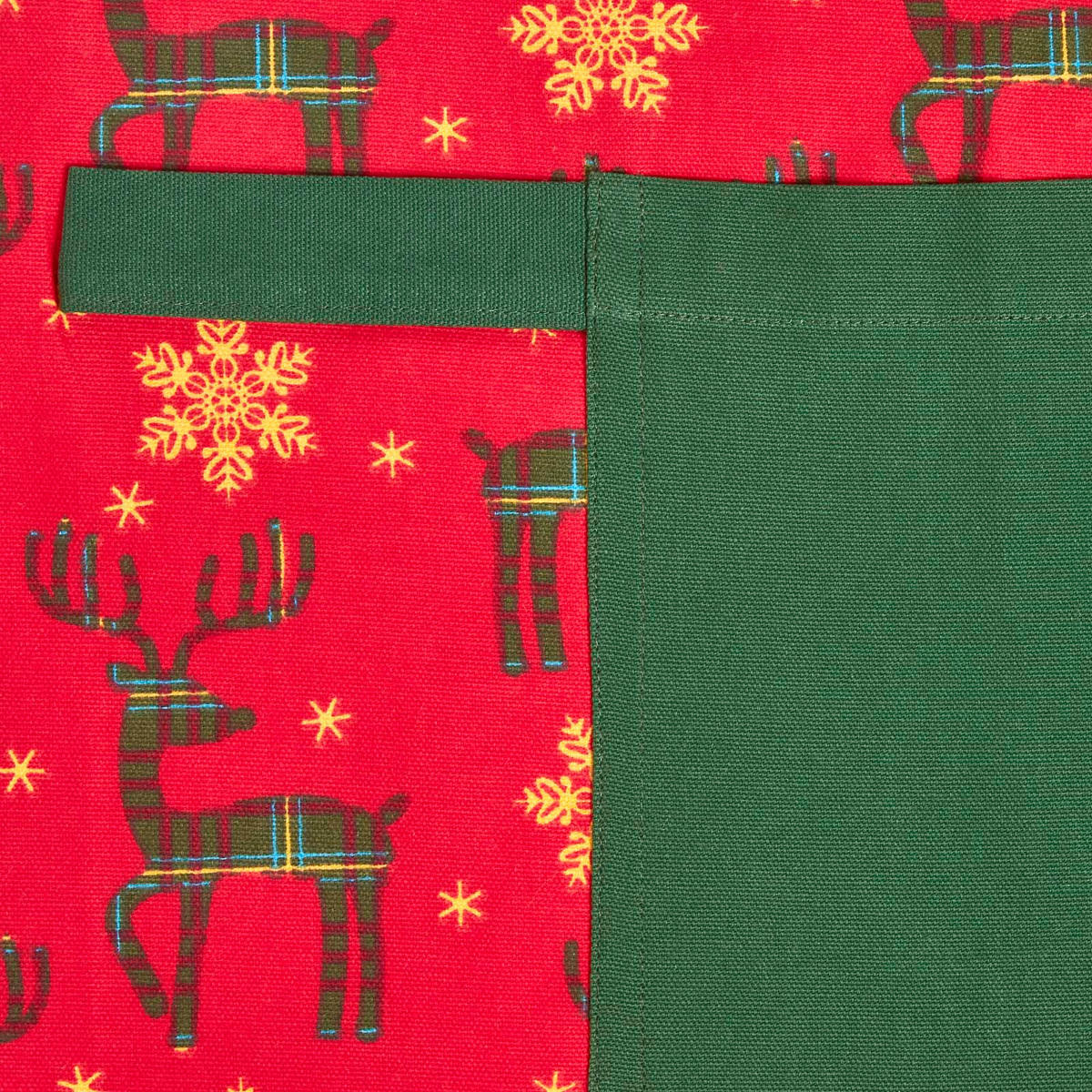 WEIHNACHTSSCHÜRZE Rentier, 100% Baumwolle - Rot, Textil (80/85cm) - Homescapes