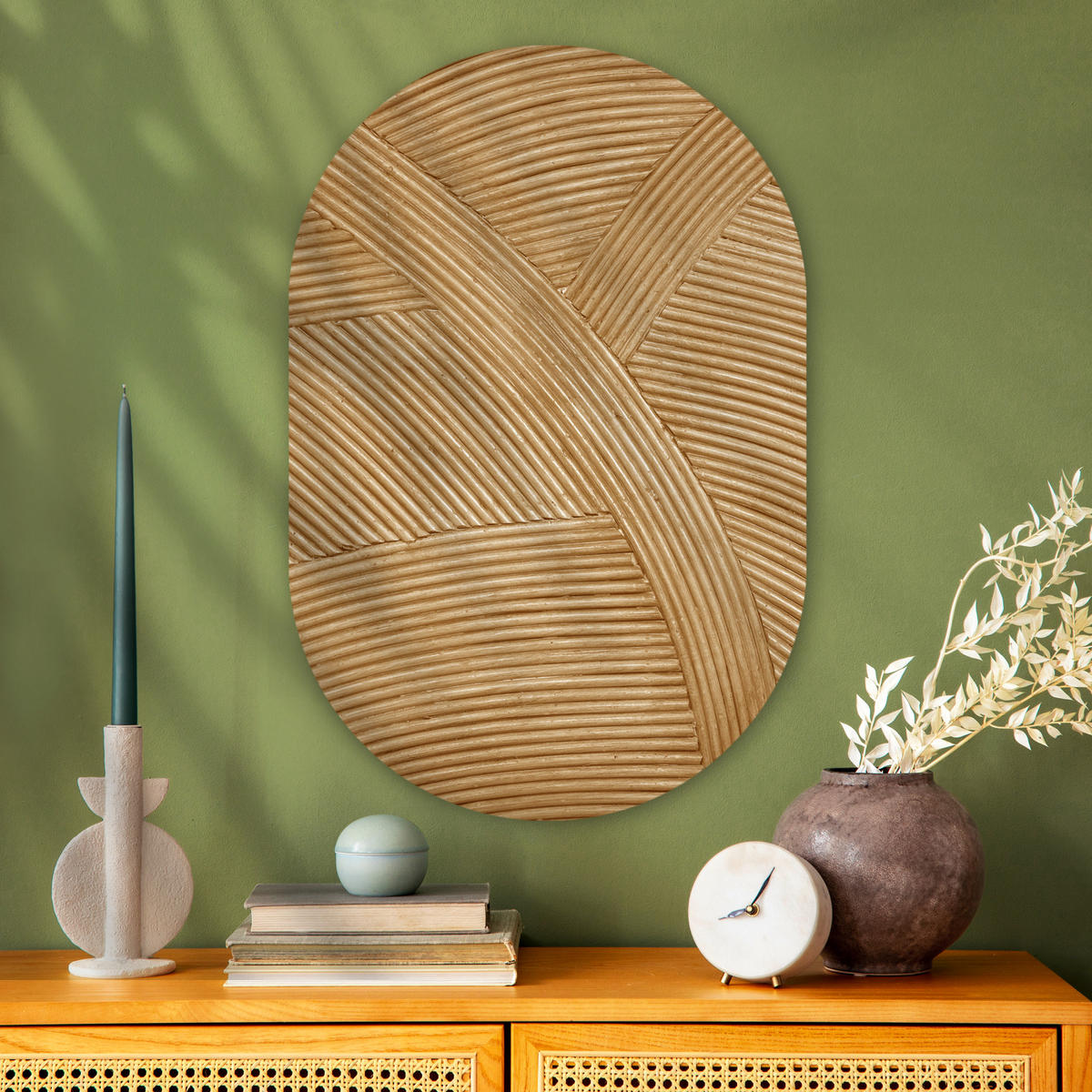 WANDBILD Struktur - Natur - Kunst - Rattan 60x90 cm - Naturfarben, Kunststoff (60/90cm) - MuchoWow