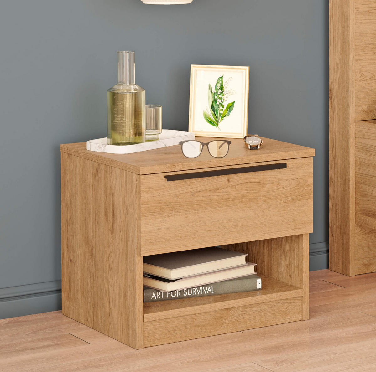 NACHTTISCH 50/42,5/44,5 cm - Braun, Holz (50/44.5/42cm) - Mobili Rebecca