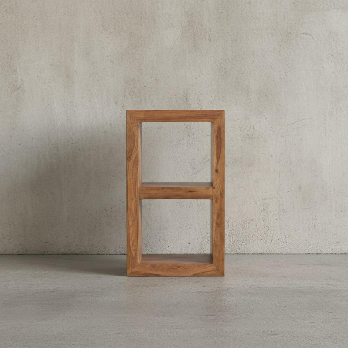 REGAL Massivholz Akazie Rustikal Handgefertigt, Braun 50x35x88 cm - Braun, Holz (50/88/35cm) - KADIMA DESIGN