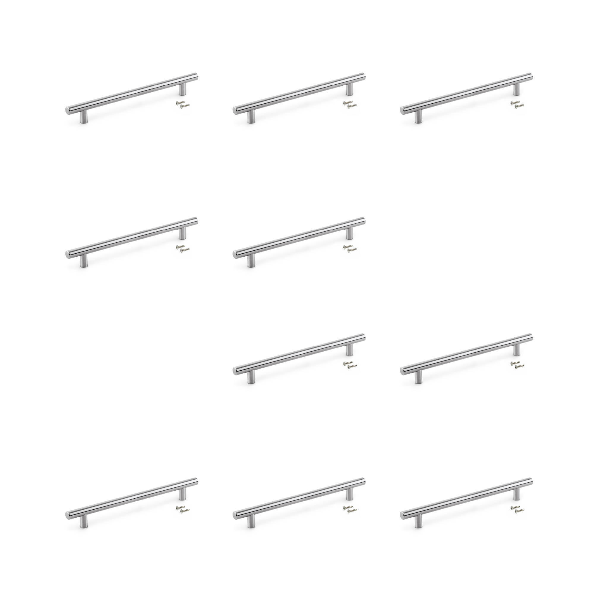 MÖBELGRIFFE Orlando, L178mm, 128mm Achsenabstand, Stahl, Nickel satiniert 10er-set - Silberfarben, Metall (1.2/4/17.8cm) - EMUCA