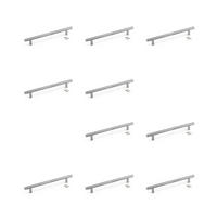 MÖBELGRIFFE Orlando, L178mm, 128mm Achsenabstand, Stahl, Nickel satiniert 10er-set - Silberfarben, Metall (14/5/23.7cm) - EMUCA
