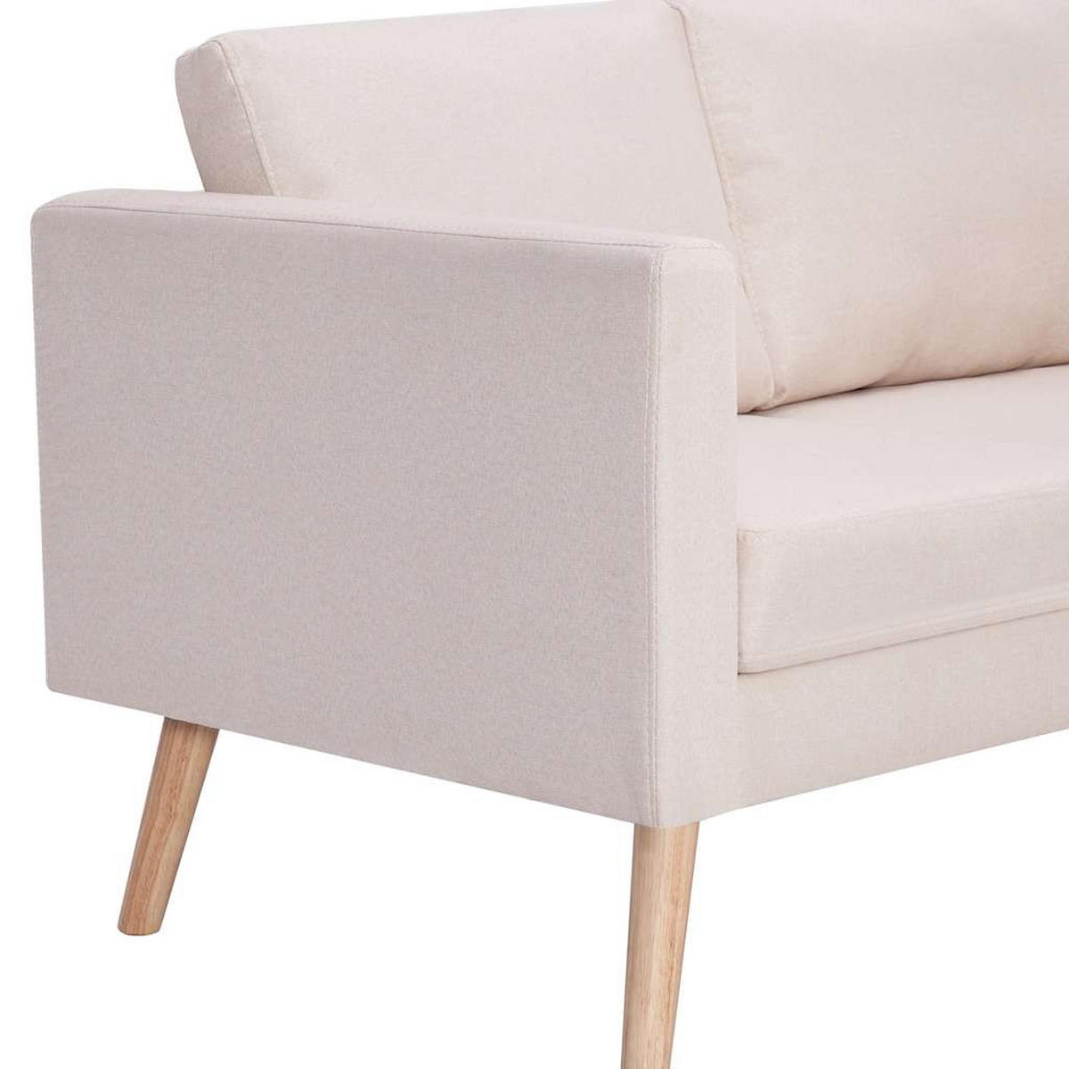 2-SITZER-SOFA Duderstadt - Creme, Holz (116/73/70cm) - Nettlife