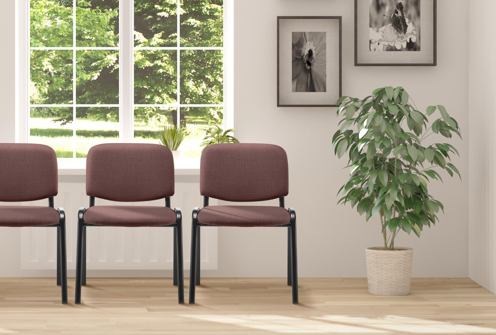 BESUCHERSTUHL Stoff braun - Braun, Textil/Metall (53/83/53cm) - CLP