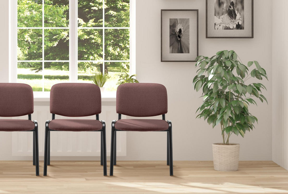 BESUCHERSTUHL Stoff braun - Braun, Textil/Metall (53/83/53cm) - CLP