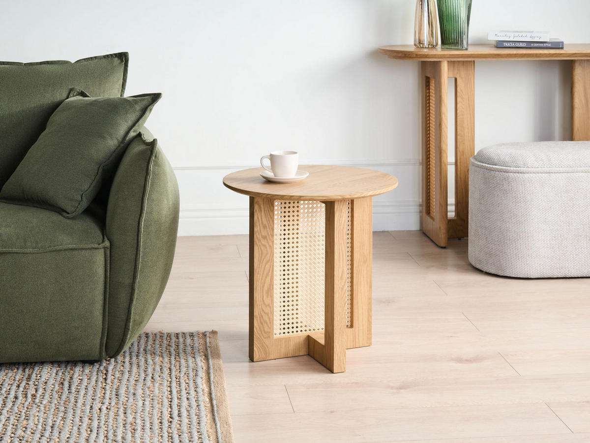 BEISTELLTISCH Braun Karlo - Hellbraun, Holzwerkstoff (50/50/50cm) - Beliani