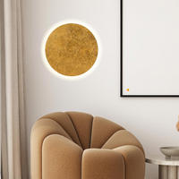 LED-WANDLAMPE Cloud Blattgold Ø 40cm - Goldfarben, Metall (40/4.4/40cm) - s.luce