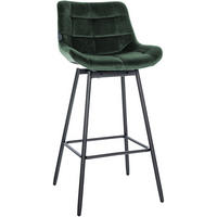 BARHOCKER Samt dunkelgrün - Dunkelgrün/Schwarz, Textil/Metall (49/105/56cm) - CLP