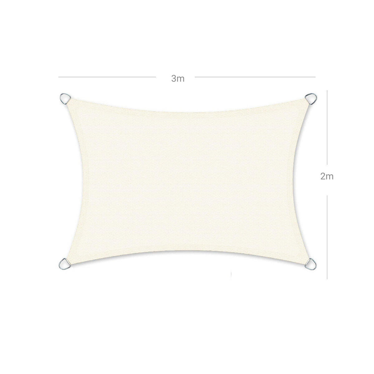 SONNENSEGEL 2 X 3 M - Weiß, Textil (300/200cm) - Hansiro