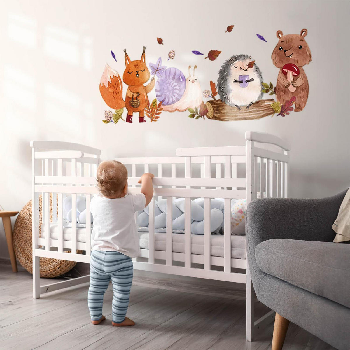 WANDAUFKLEBER 130x208cm - Herbstfarben - Multicolor, Kunststoff (130/208/0.1cm) - Wallfluent