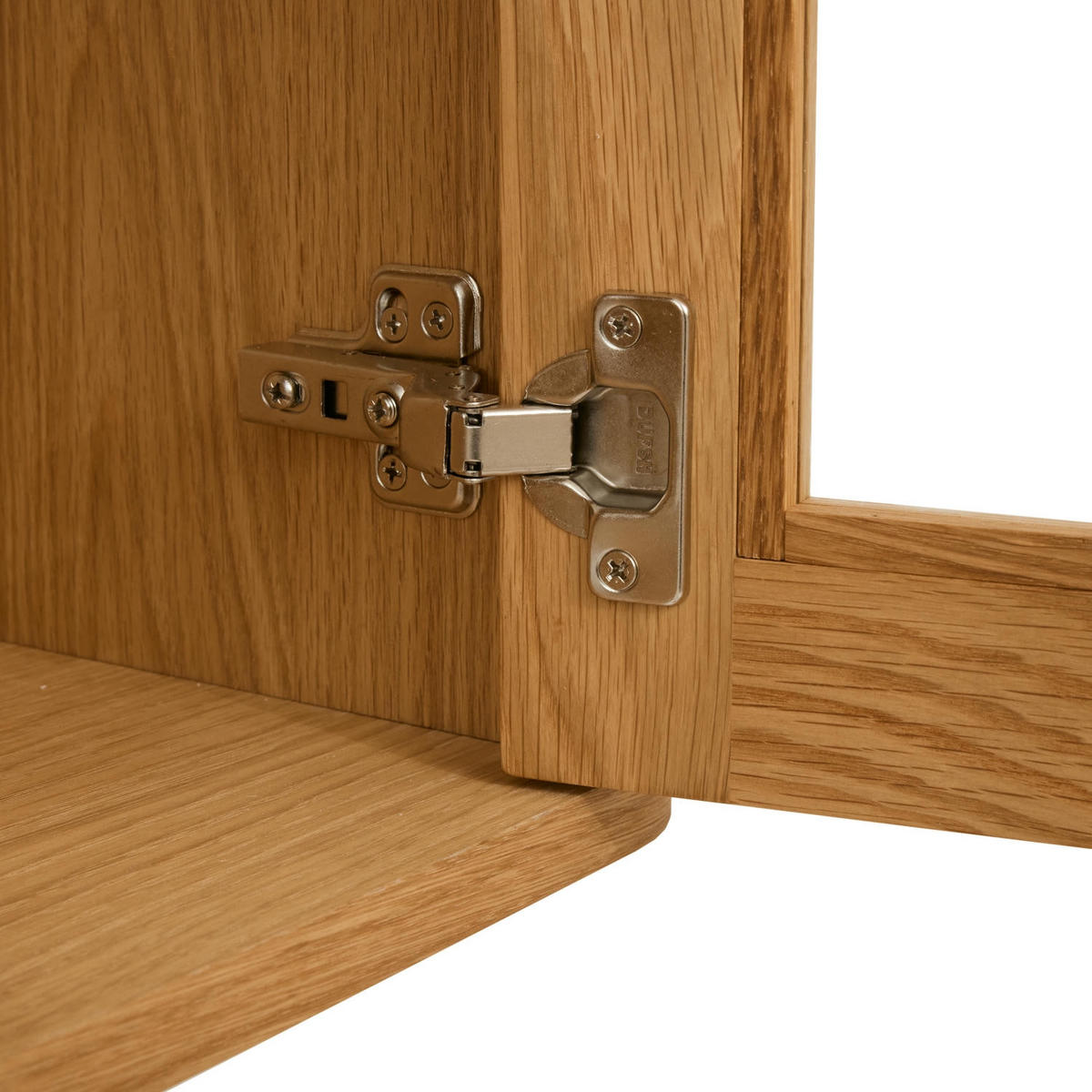 VITRINE Eiche massiv - Eichefarben/Braun, Holz/Holzwerkstoff (180/60/34cm) - Furnhouse