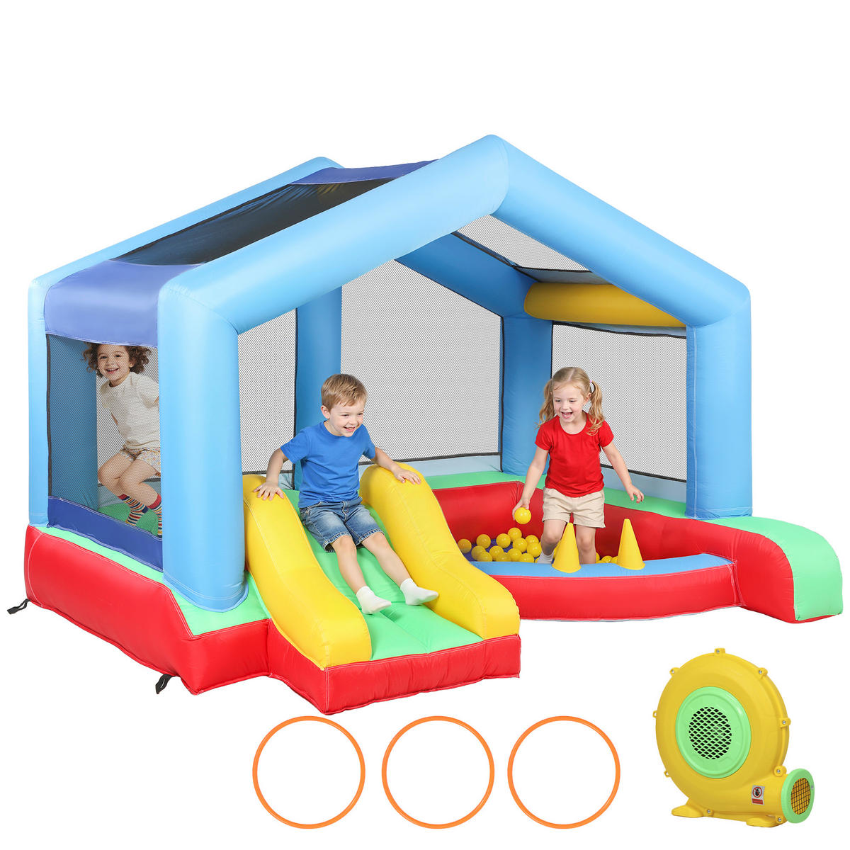 HÜPFBURG DE-18570 Mehrfarbig - Multicolor, Kunststoff (290/230/200cm) - ComfortXL