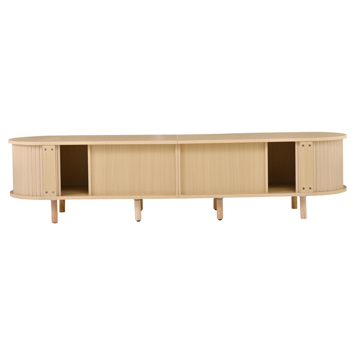 TV-SCHRANK Skandinavisch Oval 170 cm in Eiche-Optik - Eichefarben, Holz/Holzwerkstoff (170/40/40cm) - Urban Meuble