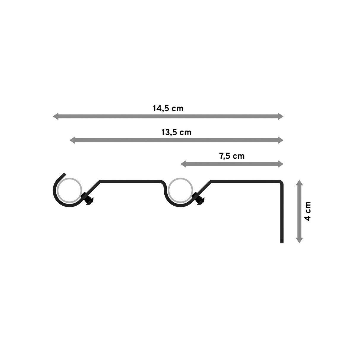GARDINENSTANGE Olymp Lucan 600 cm (geteilt in 3 x 200 cm), 2-läufig (ohne Ringe), 16 mm Ø Schwarz - Schwarz, Metall (600cm) - INTERDECO