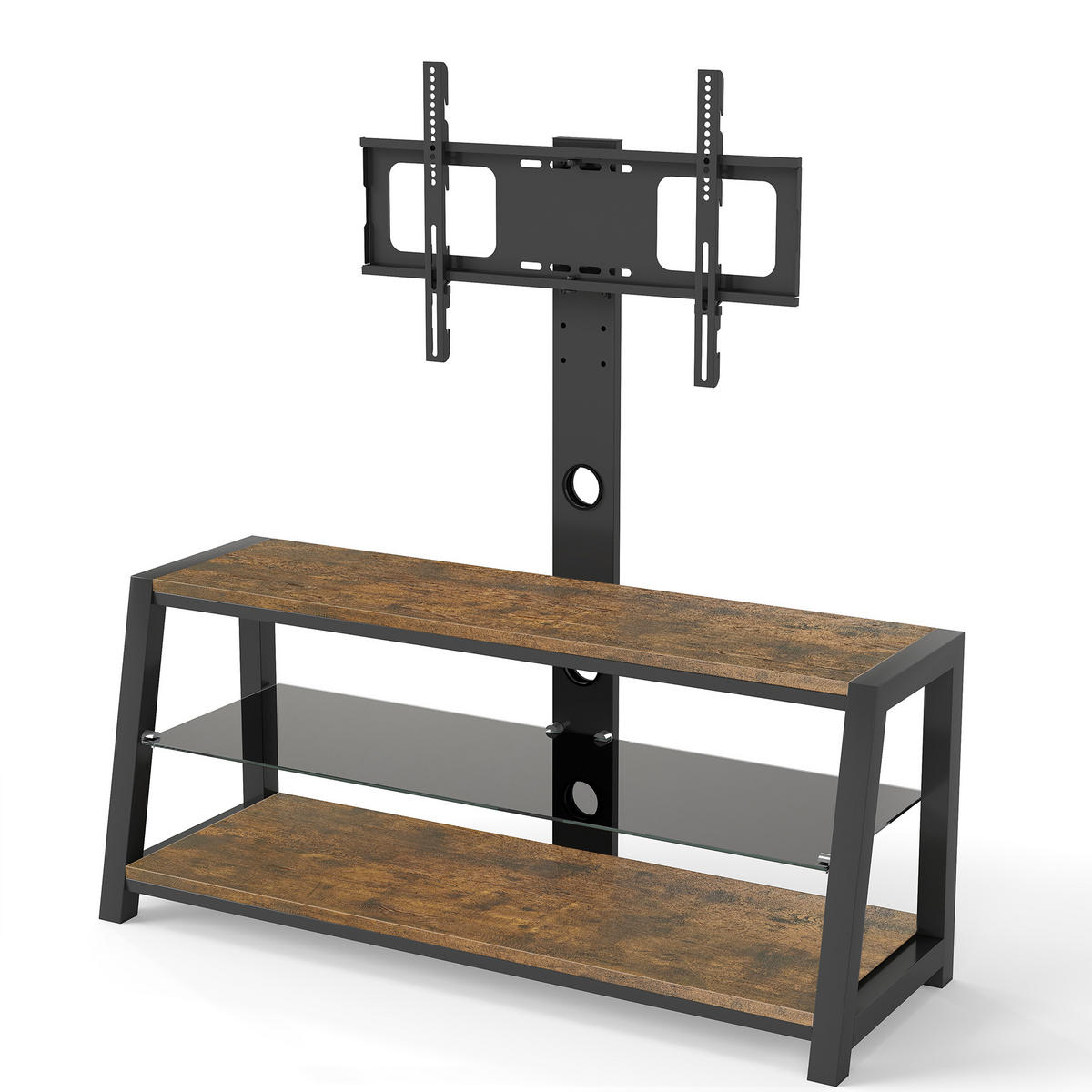 TV-ELEMENT 115.8/40.9/121.5 cm Braun mit Wandhalterung - Braun, Holz (116/125/42cm) - Oxeza