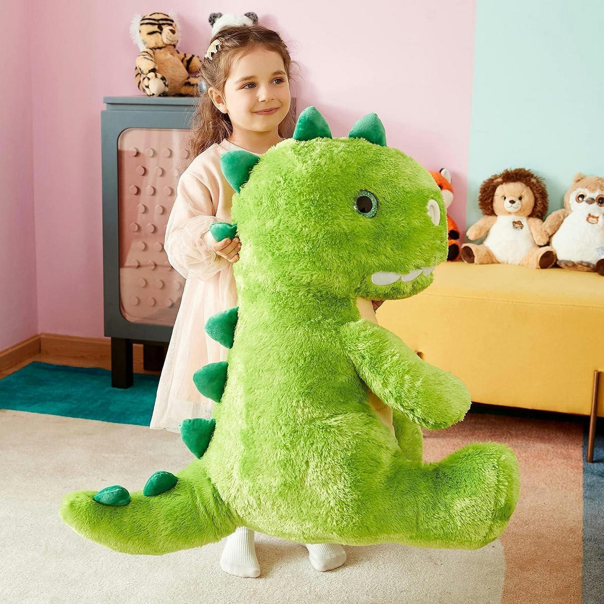 STOFFTIER Dinosaurier 60 cm - Grün, Textil (38/60cm)