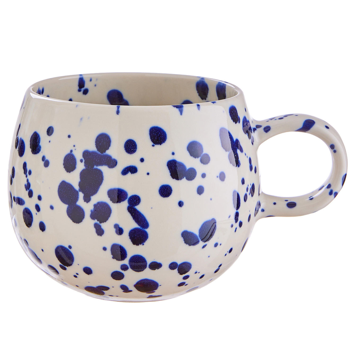 TASSE Boogy Splash bauchig 480 ml - Dunkelblau, Keramik (0.48L) - Butlers