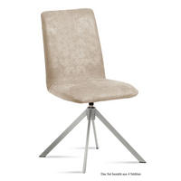 ESSZIMMERSTUHL drehbar (4er-Set) Dozene 47x92x60 Edelstahl/Natur - Edelstahlfarben/Naturfarben, Kunststoff (60/92/47cm) - 58aufmkessel