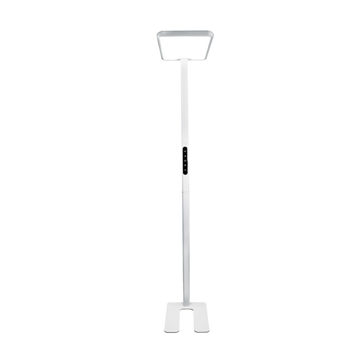 LED Büro Stehleuchte VEKOR - Weiß - Weiß, Metall (6.3/33.5/200cm) - Home Deluxe