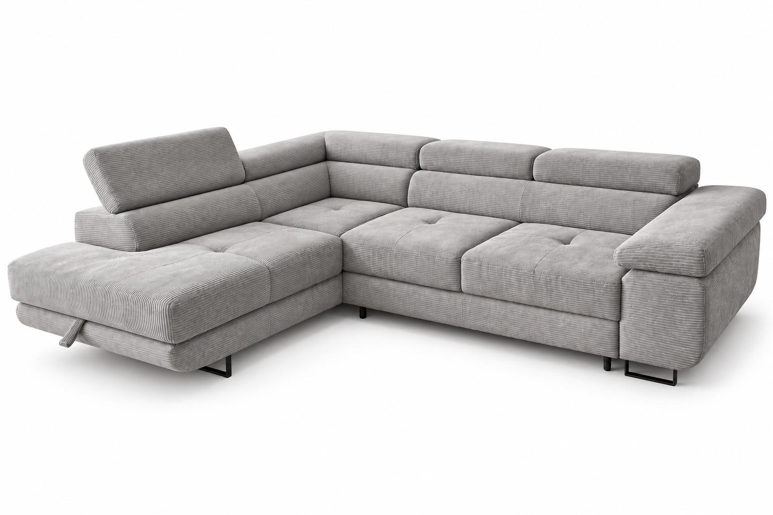 KS Home Concept Ecksofa Grau 275x205 cm