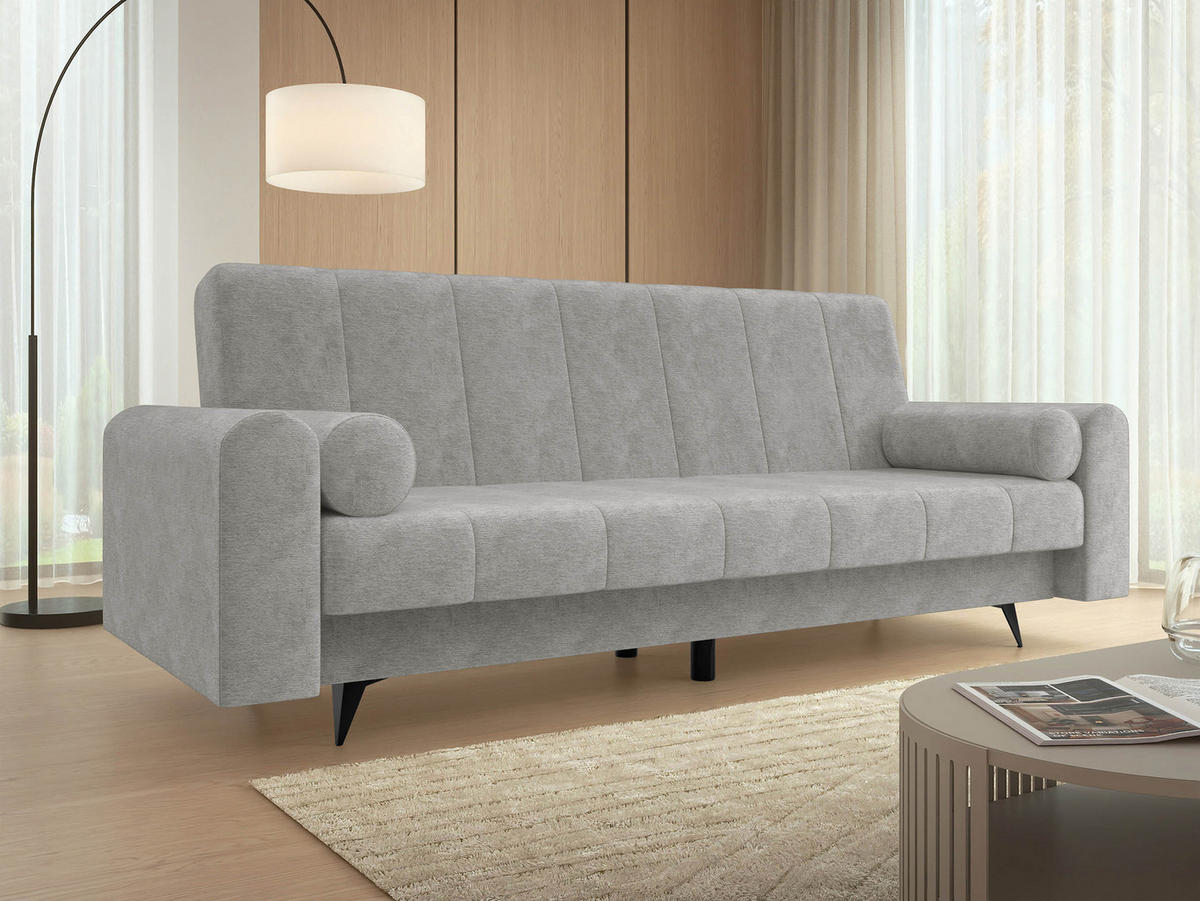 SCHLAFSOFA Zuri - Schwarz/Grau, Holz/Textil (240/93/91cm) - MIRJAN24
