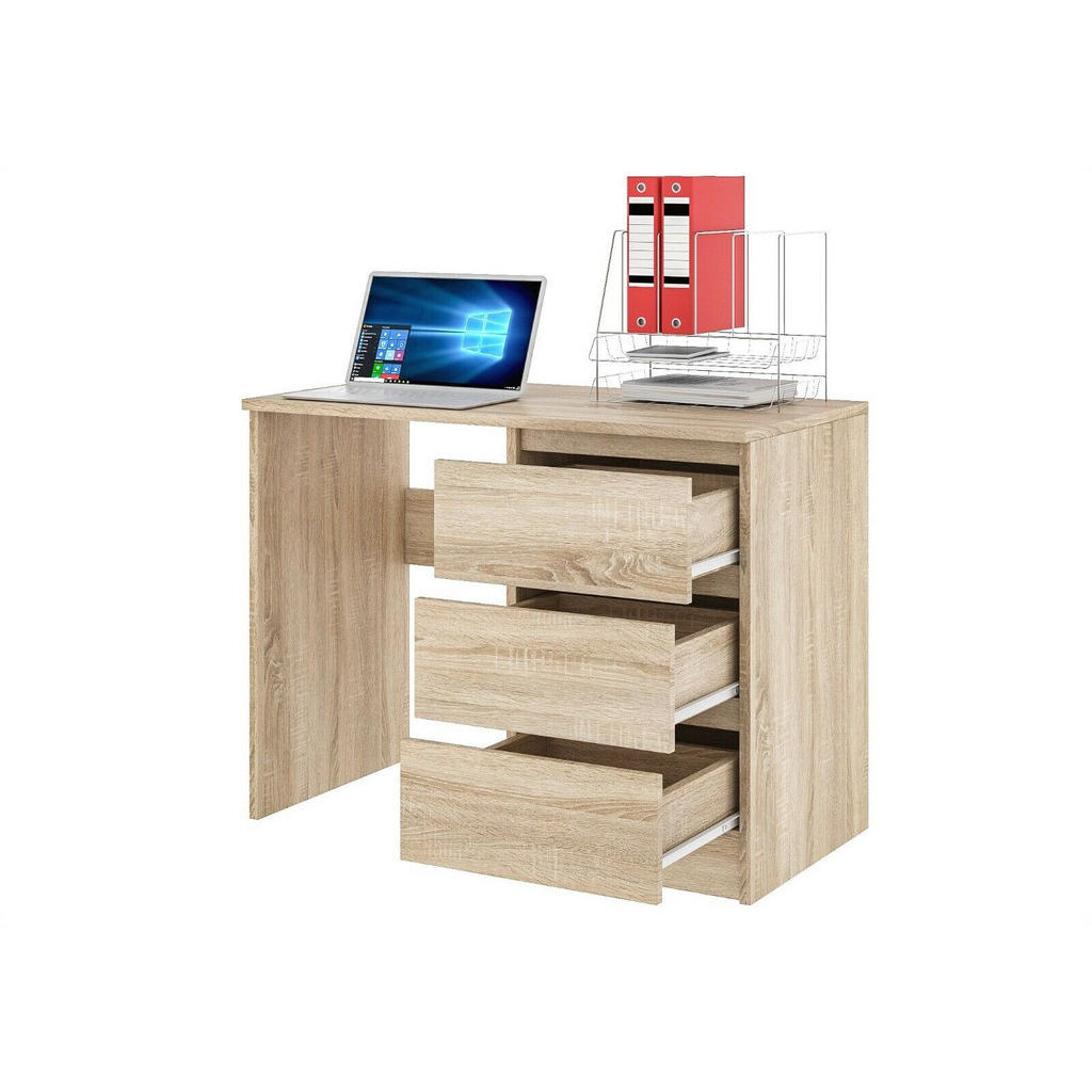 Thumbnail - roe furniture Computertisch, Sonoma Eiche, Holzwerkstoff, 90x76x50 cm, Arbeitszimmer, Schreibtische, Computertische