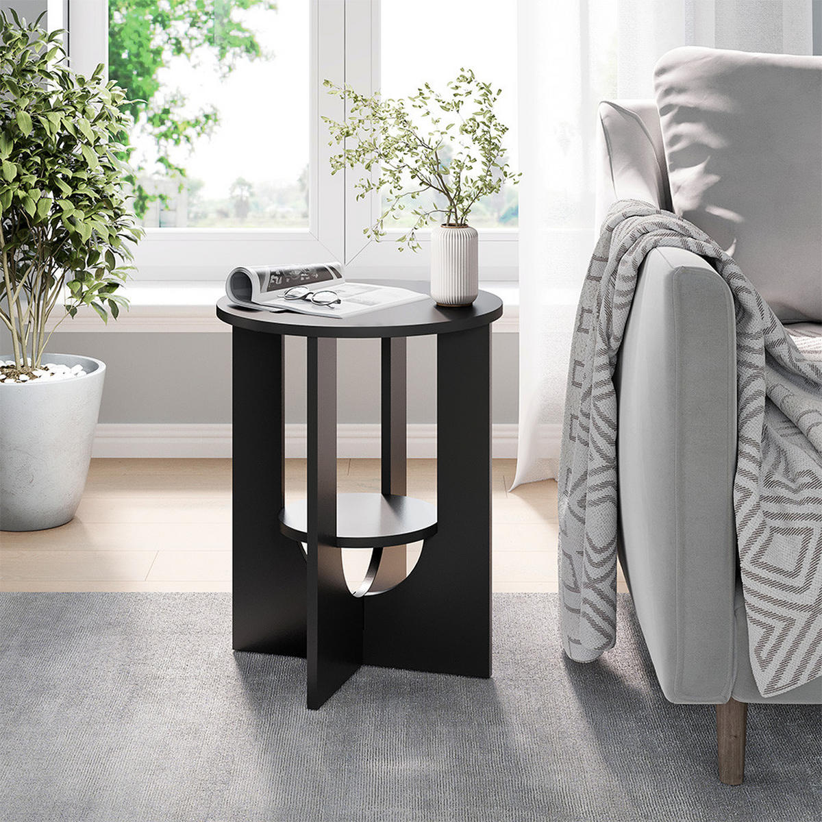 KONFERENČNÍ STŮL Vareo Černá - černá, kompozitní dřevo (40/40/50.5cm) - Vicco