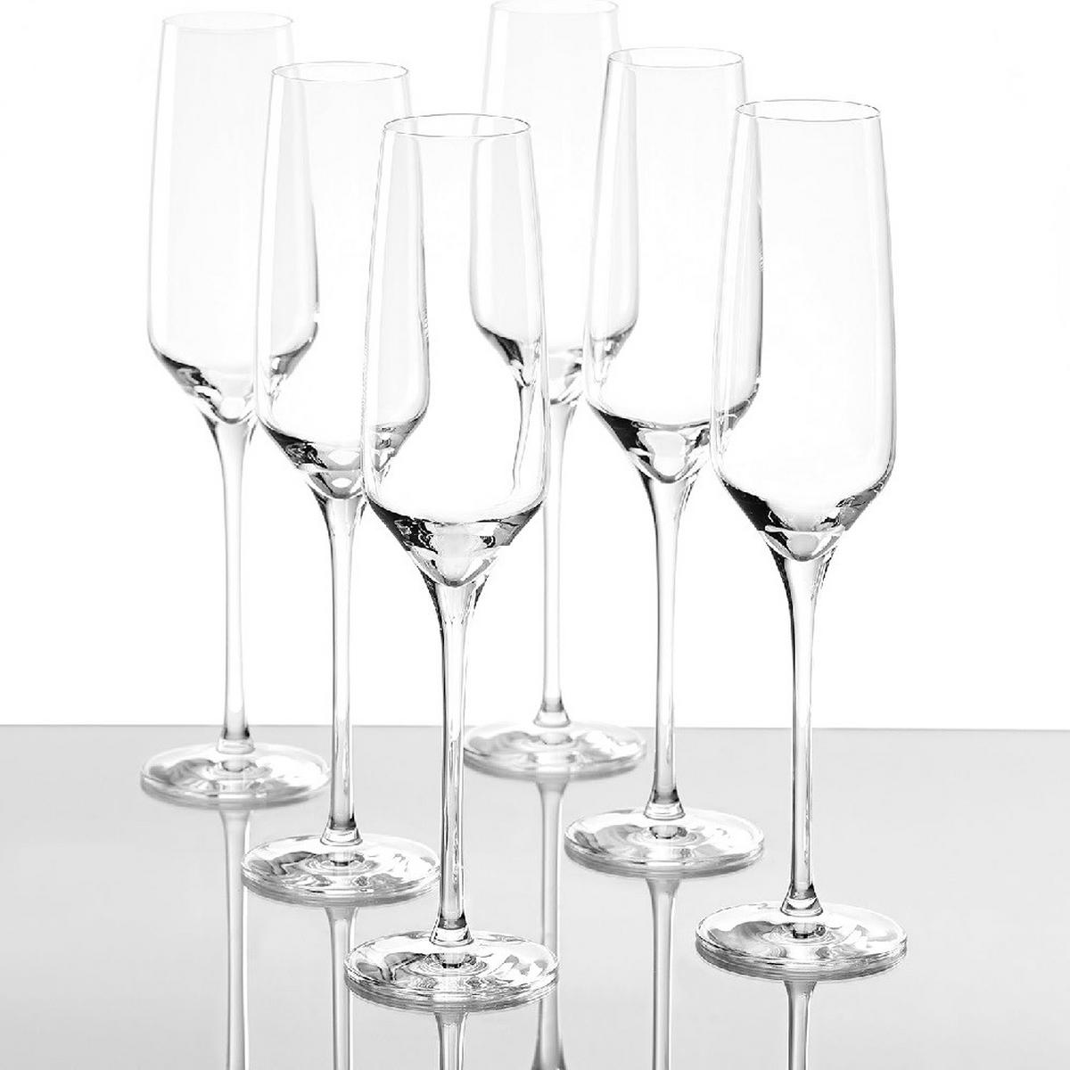 WEISSWEINKELCH Experience /Champagnerkelch Set 12 tlg - Transparent, Glas (0.45L) - Stölzle