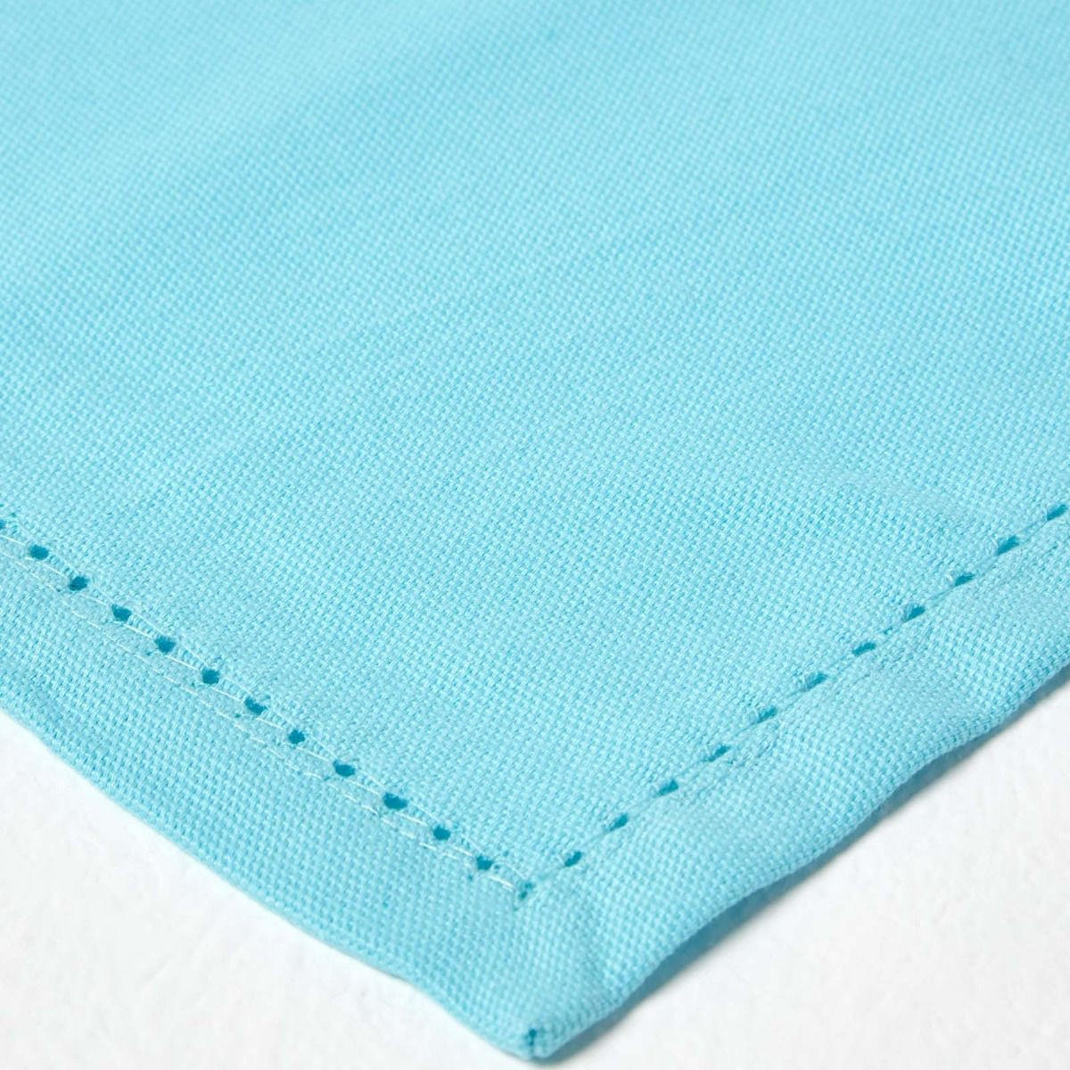STOFFSERVIETTEN 4er-Set hellblau 45/45 cm, 100% Baumwolle - Hellblau, Textil (45/45cm) - Homescapes