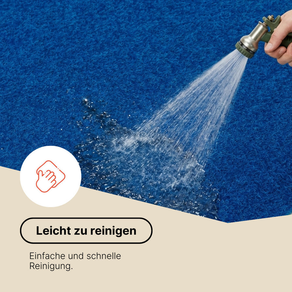 KUNSTRASEN Magic Forest 6,5 mm – Rasenteppich für Balkon, Terrasse & Garten, wetterfest 300/200 cm - Blau, Textil (300/200cm) - Tapiso