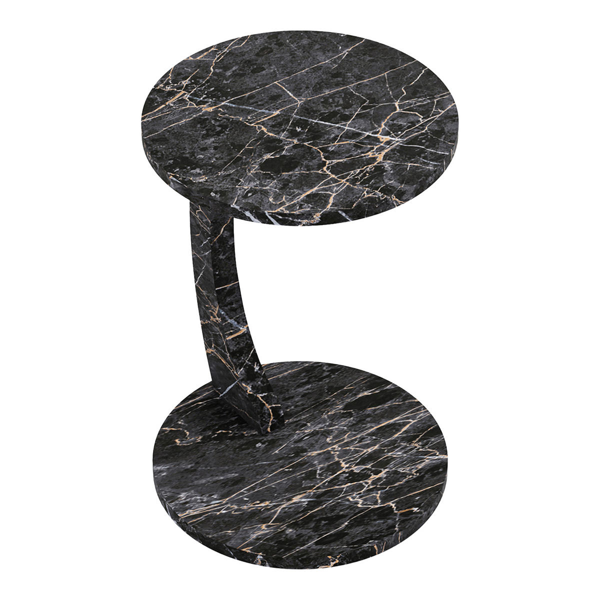 BEISTELLTISCH Holeby - Anthrazit/Schwarz, Holzwerkstoff (38/38/56cm) - [en.casa]
