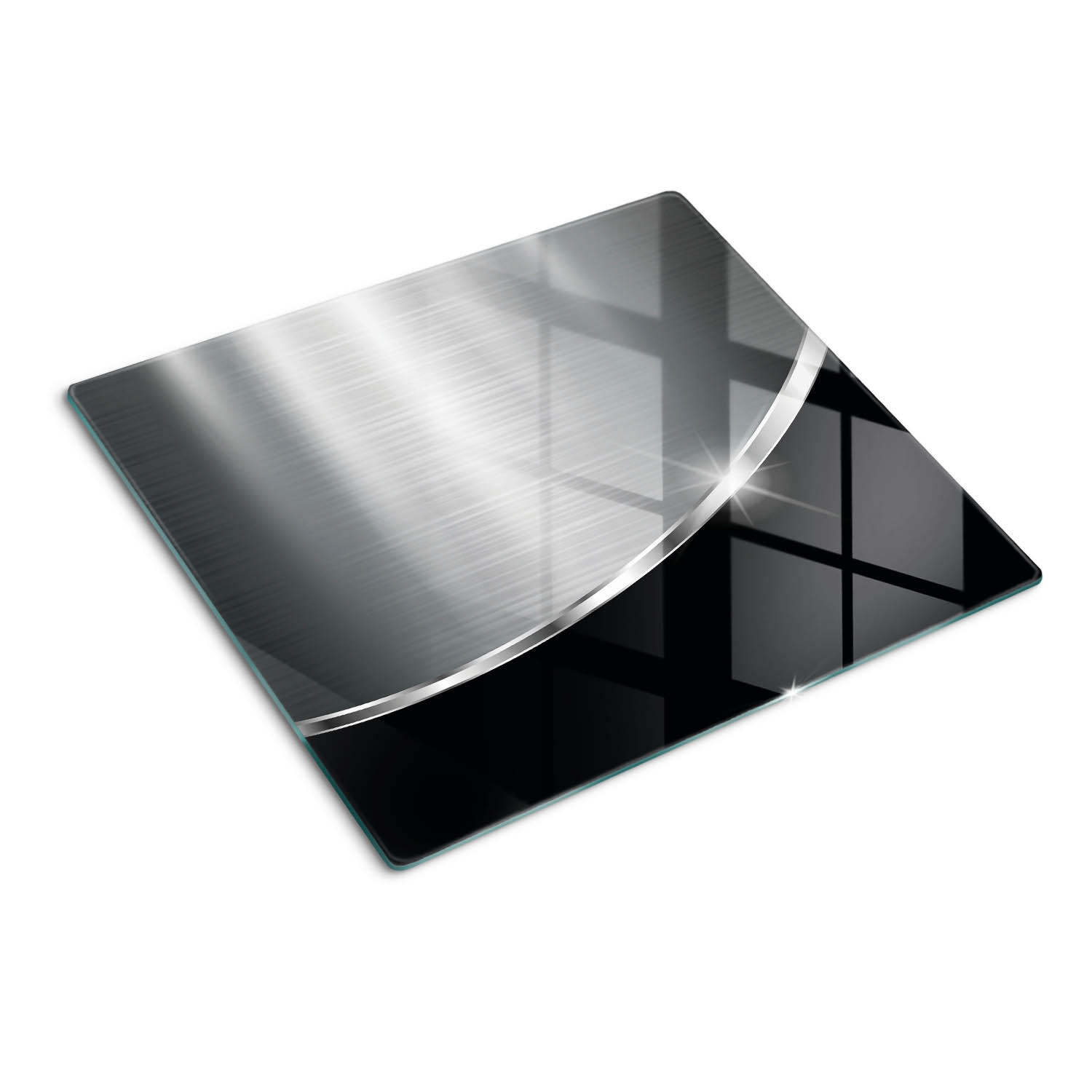 GLASPLATTE 60x52 cm Textur - Silberfarben, Glas (60/0.4/52cm) - TULUP