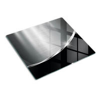 GLASPLATTE 60x52 cm Textur - Silberfarben, Glas (60/0.4/52cm) - TULUP