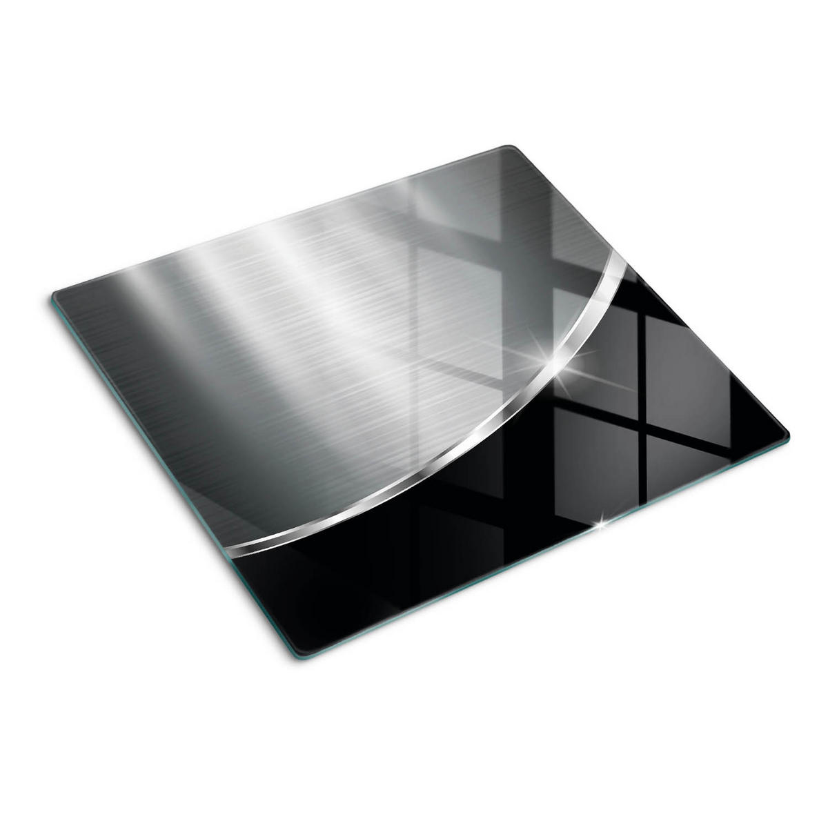 GLASPLATTE 60x52 cm Textur - Silberfarben, Glas (60/0.4/52cm) - TULUP