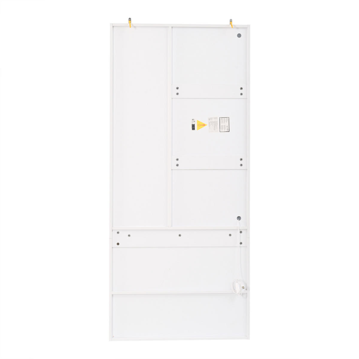VITRINE 80x35x180 cm Weiß mit LED und 4 Glastüren - Weiß, Holzwerkstoff (80/180/35cm) - FLIEKS