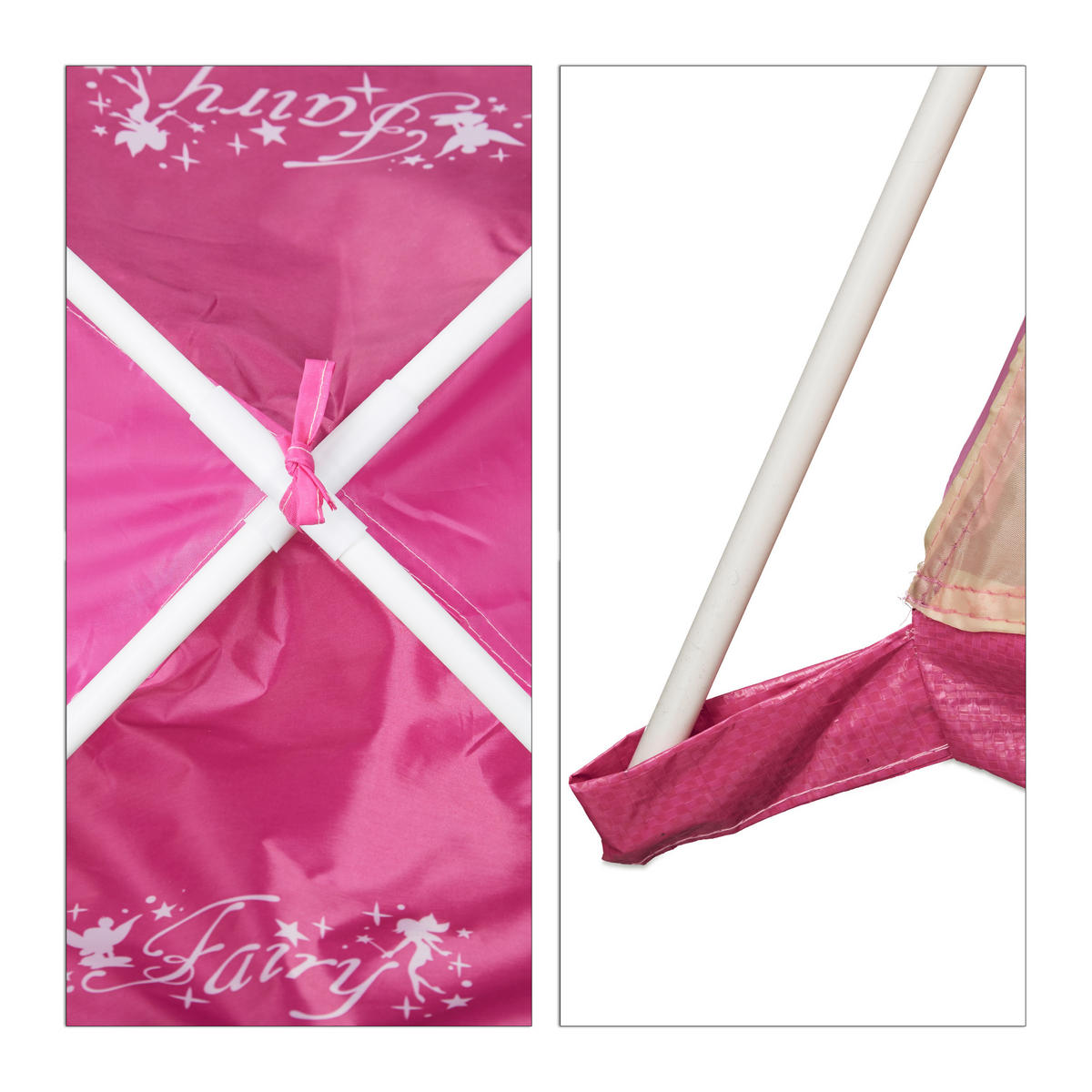 SPIELZELT Mädchen - Pink, Kunststoff/Textil (118/115cm) - Relaxdays