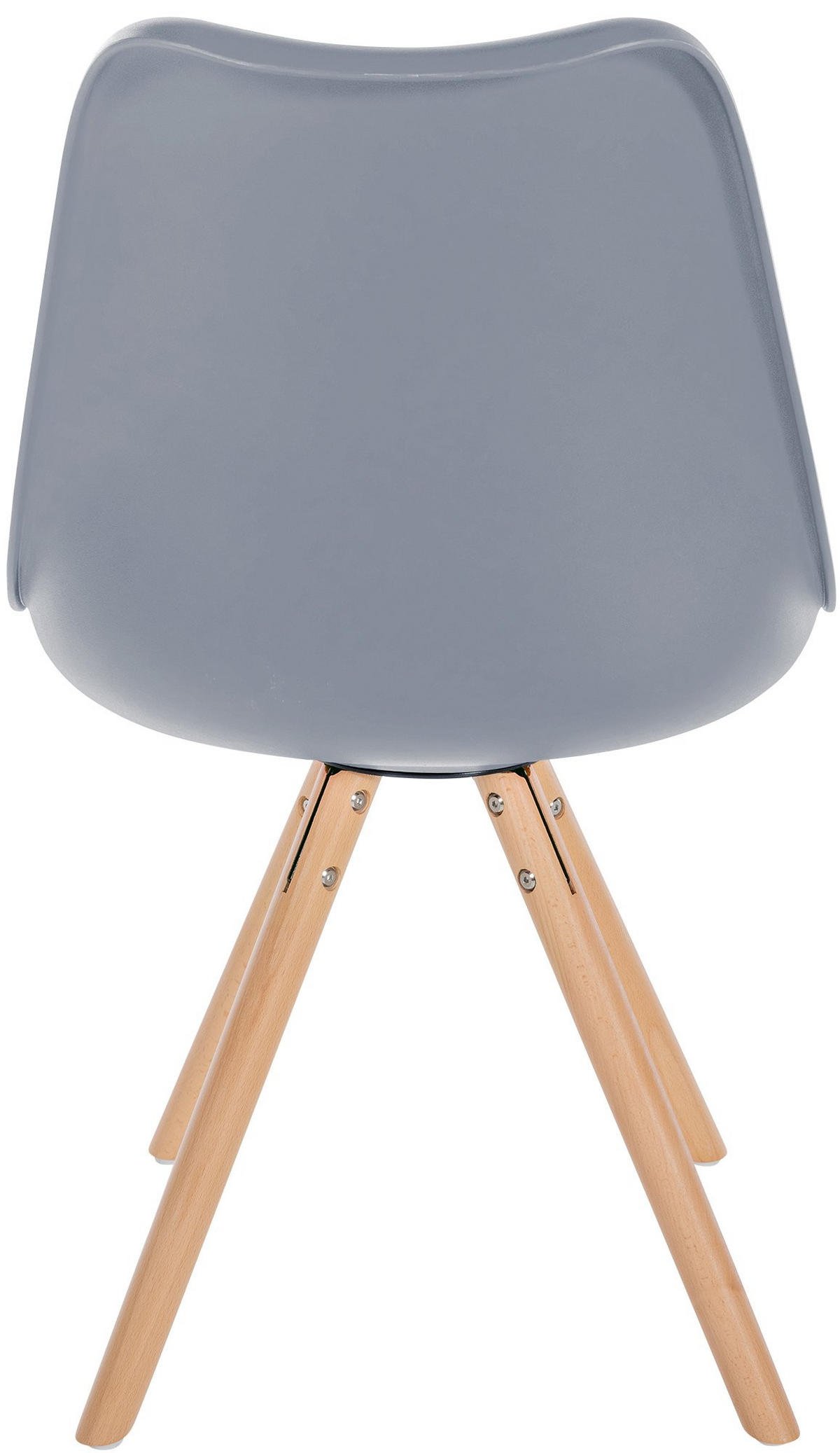 STUHL Kunststoff grau - Eukalyptusholzfarben/Grau, Holz/Kunststoff (48/81/54cm) - CLP
