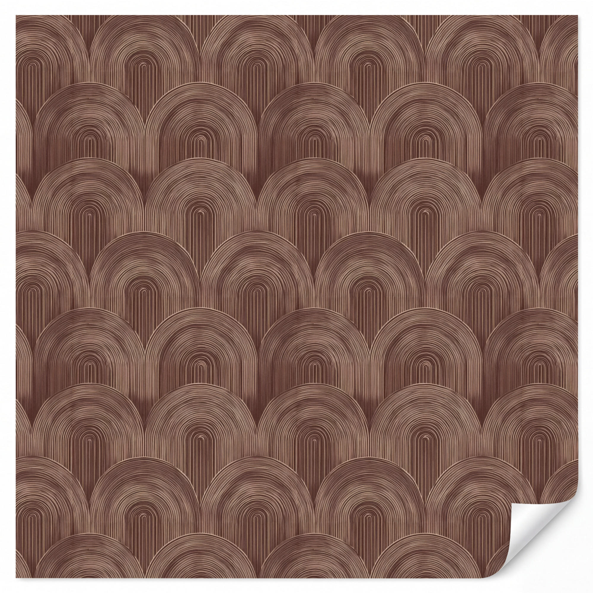 OnlyWow Tapete Dunkelbraun 240x240 cm
