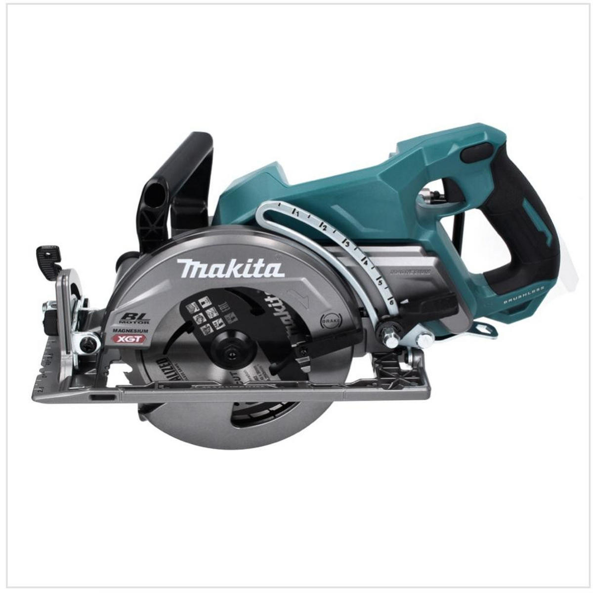 MAKITA RS 001 GZ Akku Handkreissäge 40 V max. 185 mm Brushless Solo - ohne Akku, ohne Ladegerät - Multicolor, Kunststoff (500/196/250cm) - Makita