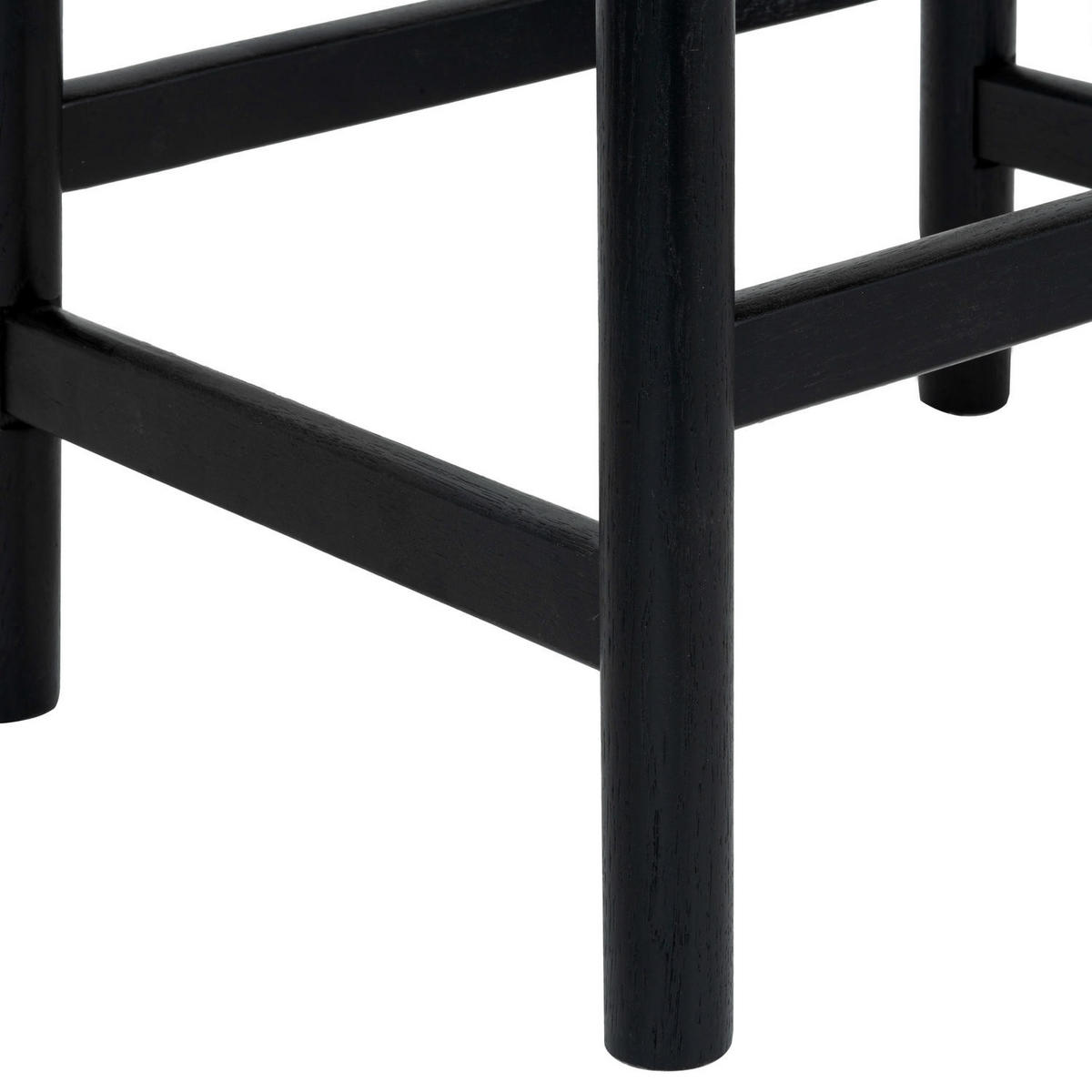 BARHOCKER-SET 2 Stück in Rattan / Eiche Schwarz - Schwarz, Holz/Papier (44/66/37cm) - Furnhouse