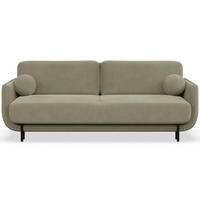 SCHLAFSOFA Ovals Salbeigrün - Schwarz/Hellgrün, Textil/Metall (236/95/96cm) - Selsey