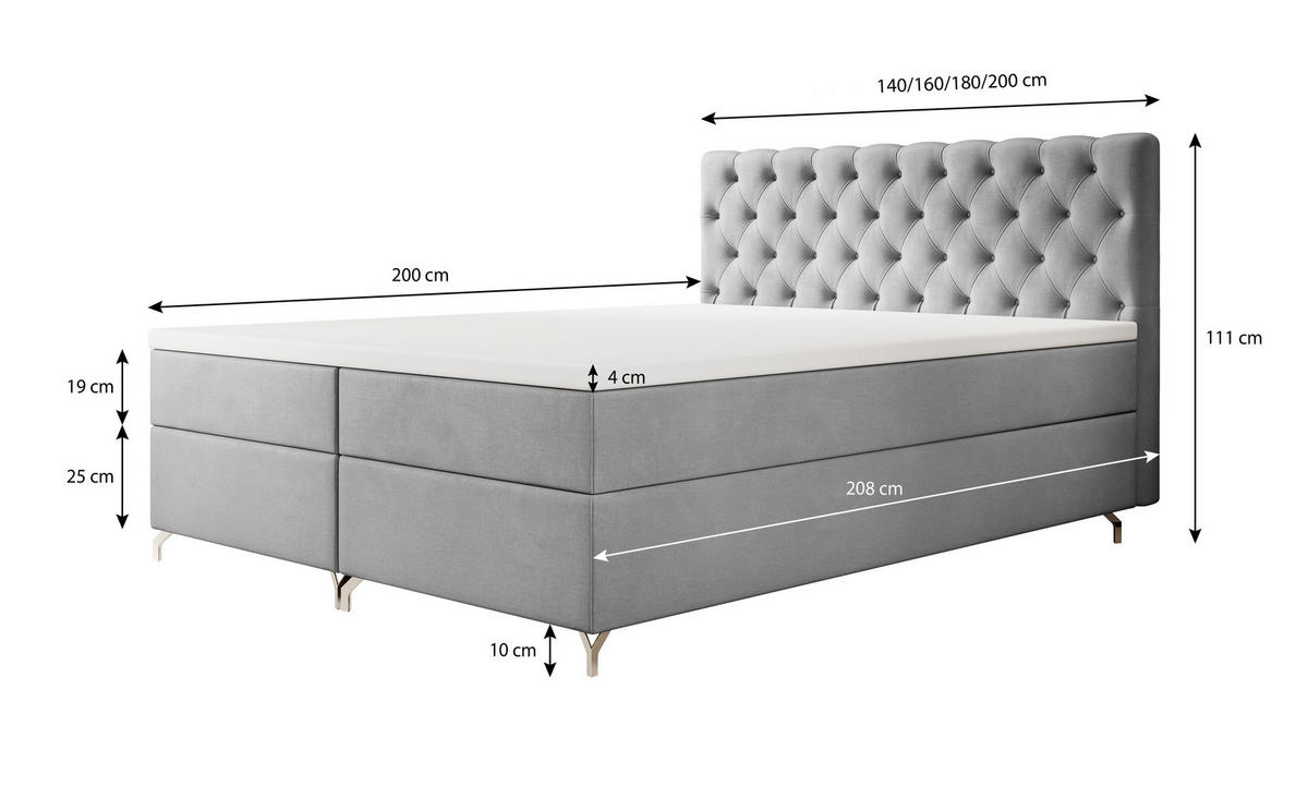 BOXBETT Piko Beige 200 x 200 cm - Beige, Kunststoff/Textil (200/200cm) - Luxkor24